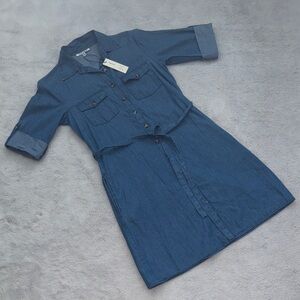 Blue Denim Shirt Dress